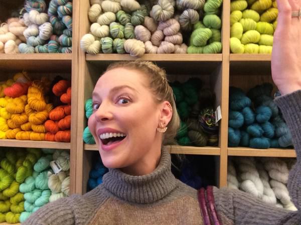 Katherine Heigl At Purl Soho Yarn Store In New York