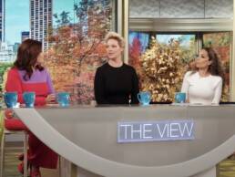 Katherine Heigl being interviewed on the ABC Talk Show The View